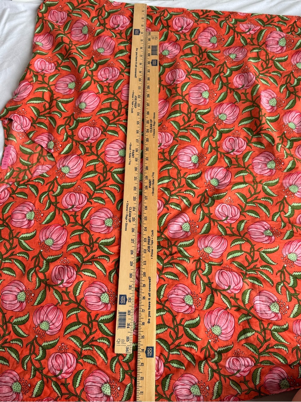 Estela Women’s Floral Kaftan Dress Orange Pink Oversized V-Neck Resort Cover Up - Picture 5 of 7